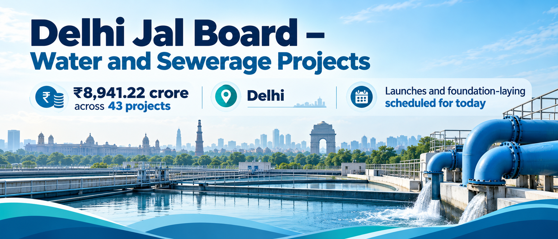 Delhi Jal Board Launches ₹8,941.22 Crore Water and Sewerage Infrastructure Projects Across Delhi