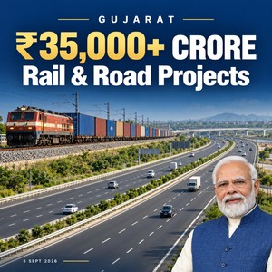 PM Modi Launches Projects Worth Over ₹35,000 Crore in Gujarat