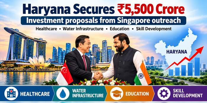 Haryana Secures ₹5,500 Crore Investment Proposals from Singapore Outreach