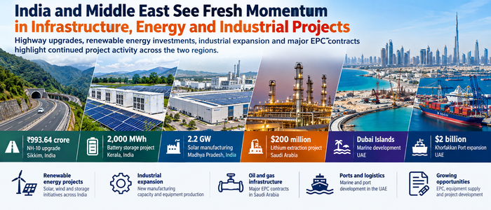 India and Middle East Witness Major Project Activity Across Infrastructure, Energy and Industrial Sectors